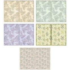 Motiv-Grußkarten, Blätter, 5 Designs, 11,5cm x 16,5cm, inkl. Umschläge, 10 Stück