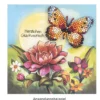 Motiv-Grußkarten, Blumen, 16cm x 16cm, 5 Designs, inkl. Umschläge, 10 Stück