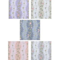 Motiv-Grußkarten, Blumenranken, 16cm x 16cm, 230 g/m², 5 versch. Farben, inkl. Umschläge, 10 Stück