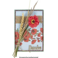 Motiv-Grußkarten, Blumenranken 2, 11,5cm x 16,5cm, 5 Designs, inkl. Umschläge, 10 Stück