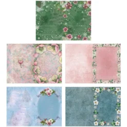 Motiv-Grußkarten, Christrosen, 11,5cm x 16,5cm, 230g/m², 5 Designs, inkl. Umschläge, 10 Stück