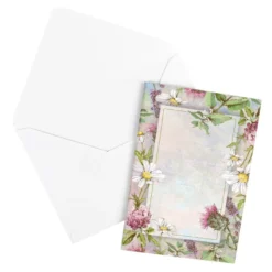 Motiv-Grußkarten, Florale Rahmen 1, 11,5cm x 16,5 cm, inkl. Umschläge, 10 Stück