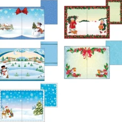 Motiv-Grußkarten für Waben-Objekte "Winterlandschaften", B6, inkl. Umschläge, 10 Stück