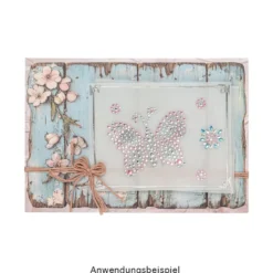 Motiv-Grußkarten, Holzoptik & Blumen, 5 Designs, 11,5cm x 16,5cm, inkl. Umschläge, 10 Stück