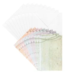 Motiv-Grußkarten, Holzoptik, 11,5cm x 16,5cm, 5 Designs, inkl. Umschläge, 10 Stück