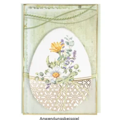 Motiv-Grußkarten, Holzoptik, 11,5cm x 16,5cm, 5 Designs, inkl. Umschläge, 10 Stück