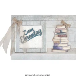 Motiv-Grußkarten, Holzoptik mit Ornamenten, 11,5cm x 16,5cm, 5 Designs, inkl. Umschläge, 10 Stück