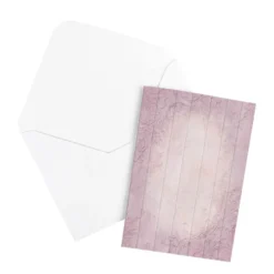 Motiv-Grußkarten, Holzoptik mit Ornamenten, 11,5cm x 16,5cm, 5 Designs, inkl. Umschläge, 10 Stück