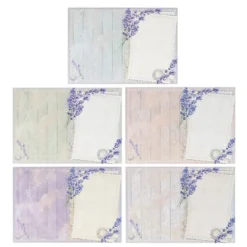 Motiv-Grußkarten, Lavendel, 11,5cm x 16,5cm, 5 Designs, inkl. Umschläge, 10 Stück