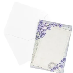 Motiv-Grußkarten, Lavendel, 11,5cm x 16,5cm, 5 Designs, inkl. Umschläge, 10 Stück