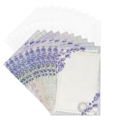 Motiv-Grußkarten, Lavendel, 11,5cm x 16,5cm, 5 Designs, inkl. Umschläge, 10 Stück