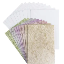 Motiv-Grußkarten, Ornamentik 1, 11,5cm x 16,5cm, 5 versch. Farbtöne, inkl. Umschläge, 10 Stück