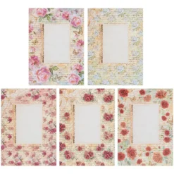 Motiv-Grußkarten, Rosen 1, 11,5cm x 16,5cm, 5 Designs, inkl. Umschläge, 10 Stück