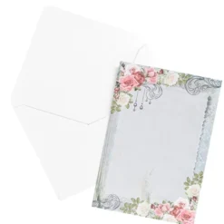 Motiv-Grußkarten, Rosen 2, 11,5cm x 16,5cm, 5 Designs, inkl. Umschläge, 10 Stück