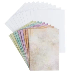 Motiv-Grußkarten, Shabby Chic, B6, 5 versch. Farbtöne, inkl. Umschläge, 10 Stück