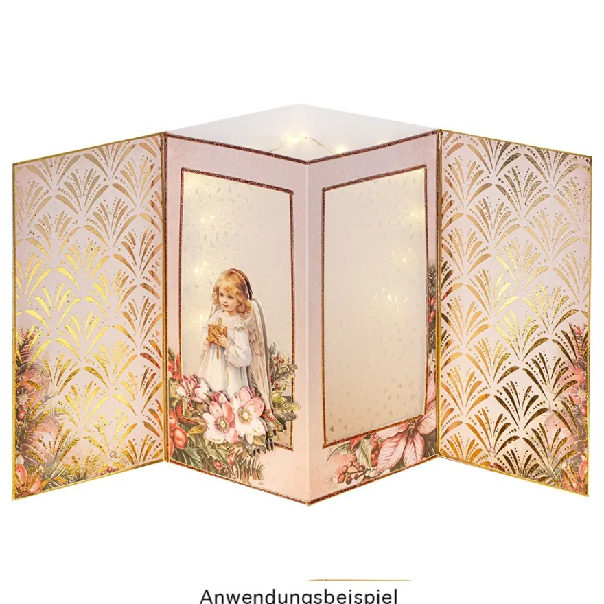 Motiv-Grußkarten & Umschläge, mit Sichtfenster, 8 Designs in 2 Größen, 24-teilig