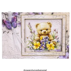 Motiv-Grußkarten, Vintage-Blüten 2, 11,5cm x 16,5cm, 5 Designs, inkl. Umschläge, 10 Stück