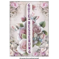 Motiv-Grußkarten, Vintage-Blüten, 11,5cm x 16,5cm, 5 Designs, inkl. Umschläge, 10 Stück