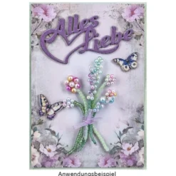 Motiv-Grußkarten, Vintage-Blüten, 11,5cm x 16,5cm, 5 Designs, inkl. Umschläge, 10 Stück