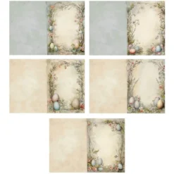 Motiv-Grußkarten, Vintage-Ostern 1, 5 Designs, 11,5cm x 16,5cm, inkl. Umschläge, 10 Stück
