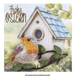 Motiv-Grußkarten, Vogelhäuser, 16cm x 16cm, 5 Designs, inkl. Umschläge, 10 Stück