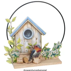 Motiv-Grußkarten, Vogelhäuser, 16cm x 16cm, 5 Designs, inkl. Umschläge, 10 Stück