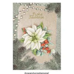 Motiv-Grußkarten, Weihnachtszweige, 11,5cm x 16,5cm, 5 Designs, inkl. Umschläge, 10 Stück