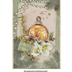 Motiv-Grußkarten, Weihnachtszweige, 11,5cm x 16,5cm, 5 Designs, inkl. Umschläge, 10 Stück