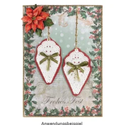 Motiv-Grußkarten, Weihnachtszweige, 11,5cm x 16,5cm, 5 Designs, inkl. Umschläge, 10 Stück