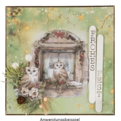 Motiv-Grußkarten, Wintergrüße 1, 16cm x 16cm, 2 Designs, inkl. Umschläge, 10 Stück