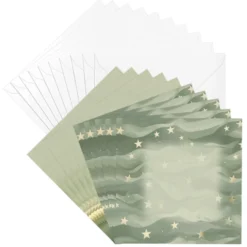 Motiv-Grußkarten, Wintergrüße 2, 16cm x 16cm, 2 Designs, inkl. Umschläge, 10 Stück