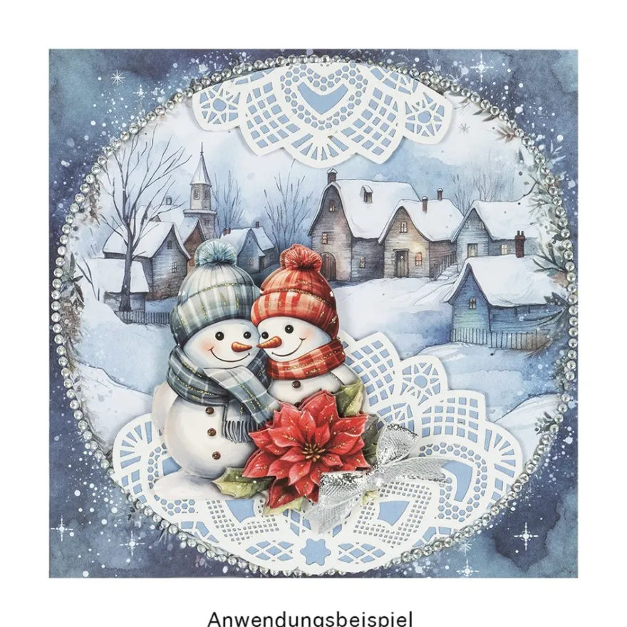 Motiv-Grußkarten, Winter/Weihnachten, 10 Designs, 16cm x 16cm, inkl. Umschläge, 10 Stück