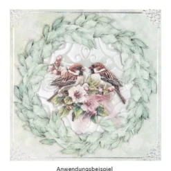 Motiv-Grußkarten, Zarte Blumenkränze, 16cm x 16cm, 10 Designs, inkl. Umschläge, 10 Stück