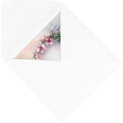 Motiv-Grußkarten, Zarte Blumenkränze, 16cm x 16cm, 10 Designs, inkl. Umschläge, 10 Stück