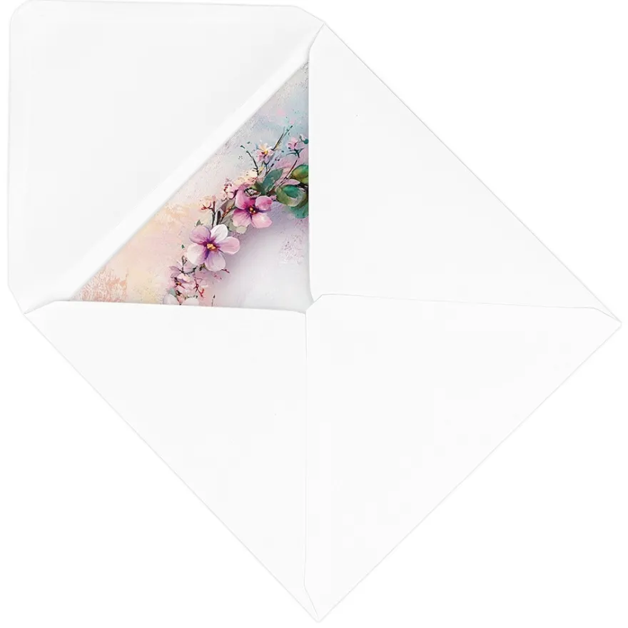 Motiv-Grußkarten, Zarte Blumenkränze, 16cm x 16cm, 10 Designs, inkl. Umschläge, 10 Stück