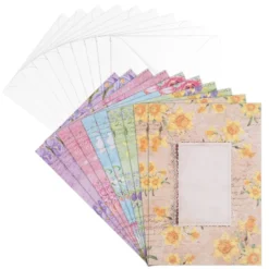 Motiv-Grußkarten, Zauberhafte Blumenwelt 2, 11,5cm x 16,5cm, 5 Designs, inkl. Umschlägen, 10 Stück