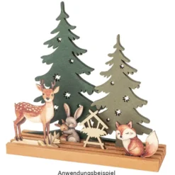 Motiv-Holz-Laserbogen, Blumen, Tiere & Co., DIN A4, 2mm stark, farbig bedruckt, 5 Stück
