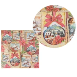 Motiv-Reispapiere, Winter/Weihnachten 1, 30cm x 30cm, 30g/m², 10 verschiedene Designs, 10 Stück