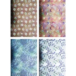 Motiv-Spiegelkarton, Blatt-Ornamentik, 4 verschiedene Designs, DIN A4, 20 Bogen