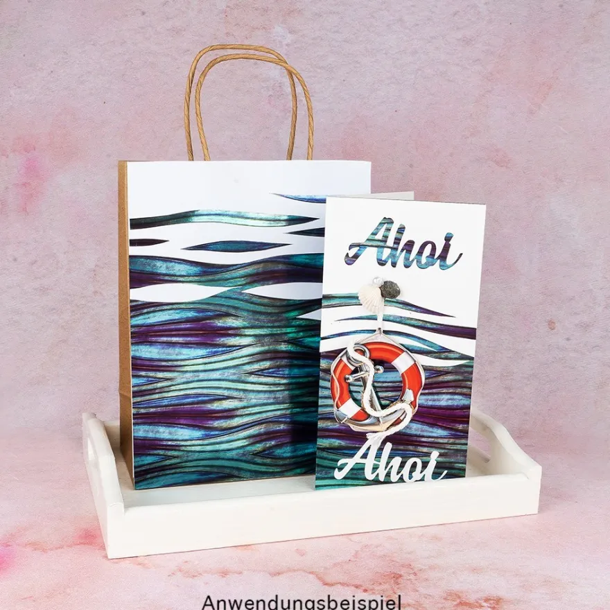Motiv-Spiegelkarton, Buntglas-Effekte, 4 verschiedene Designs, DIN A4, 20 Bogen
