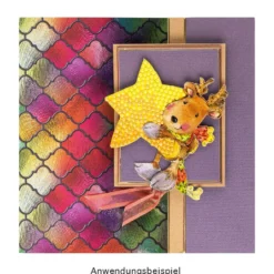Motiv-Spiegelkarton, Buntglas-Effekte, 4 verschiedene Designs, DIN A4, 20 Bogen