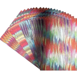 Motiv-Spiegelkarton, Buntglas-Effekte, 4 verschiedene Designs, DIN A4, 20 Bogen