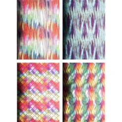 Motiv-Spiegelkarton, Buntglas-Effekte, 4 verschiedene Designs, DIN A4, 20 Bogen