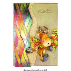 Motiv-Spiegelkarton, Buntglas-Effekte, 4 verschiedene Designs, DIN A4, 20 Bogen