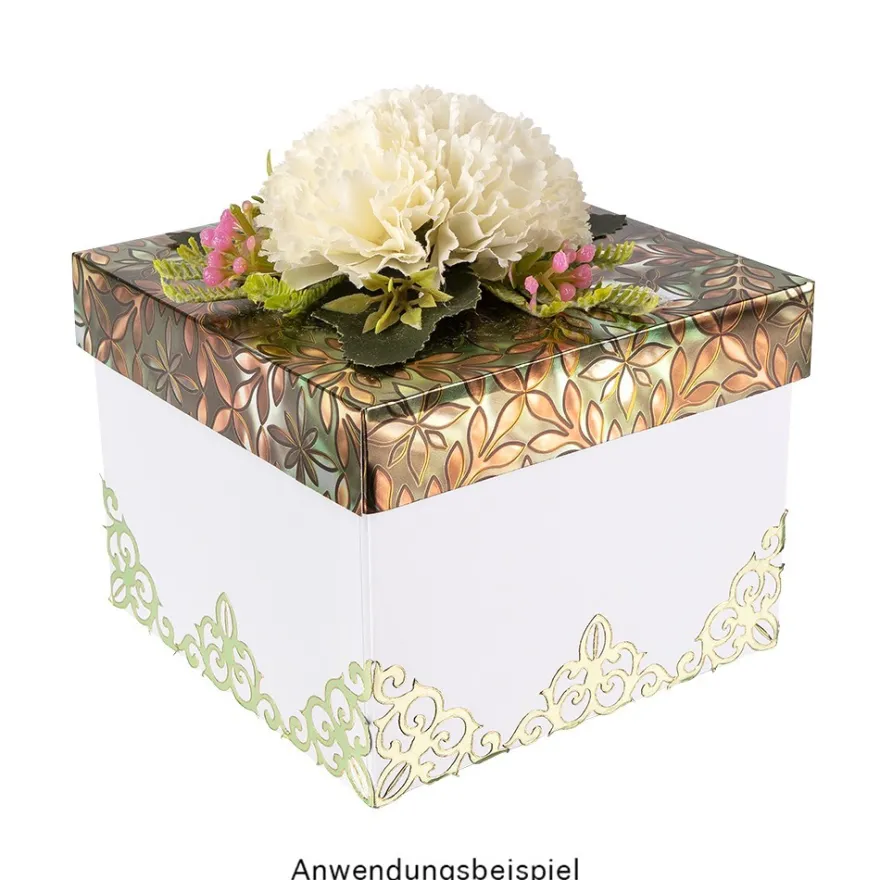 Motiv-Spiegelkarton, Metall-Ornamentik, 4 verschiedene Designs, DIN A4, 20 Bogen