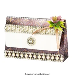 Motiv-Spiegelkarton, Metall-Ornamentik, 4 verschiedene Designs, DIN A4, 20 Bogen