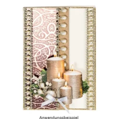 Motiv-Spiegelkarton, Metall-Ornamentik, 4 verschiedene Designs, DIN A4, 20 Bogen