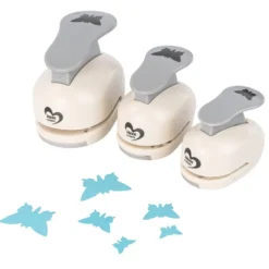 Motiv-Stanzer, Schmetterlinge, 3,5cm x 2,2cm, 2,4cm x 1,5cm, 1,4cm x 0,9cm, 3 Stück
