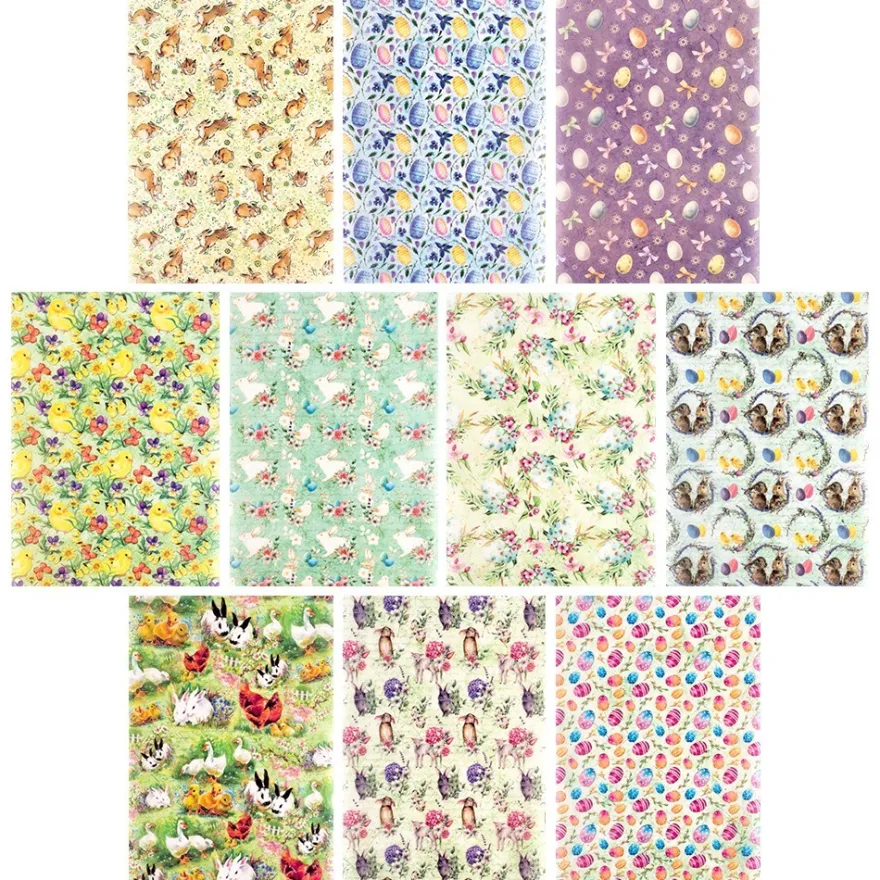Motiv-Transparentpapiere Deluxe, Ostern, DIN A4, versch. Designs, 10 Bogen