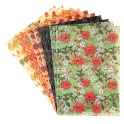 Motiv-Transparentpapiere Deluxe, Herbst- & Winter-Floristik, DIN A4, versch. Designs, 10 Bogen